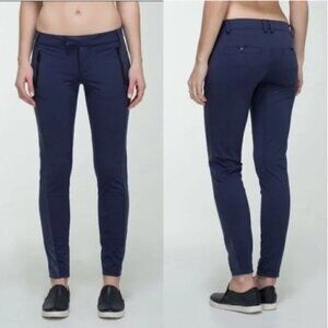 Lululemon Pants Here To‎ There Cadet Womens Size 6 Navy Blue Panel